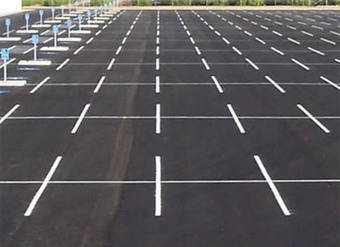 Painted Strips Parking Lot Plano